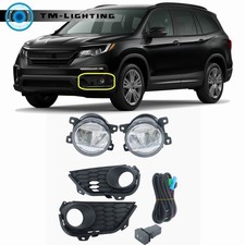For Honda Pilot 2019-2022 Front Led Fog Lights Wbezel Switch Wirings Rightleft For Honda Pilot 2019-2022 Front Led Fog Lights Wbezel Switch Wirings Rightleft