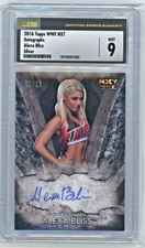 2016 Topps WWE NXT Alexa Bliss On Card Silver Autograph /25 CSG 9/10