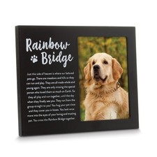 Black Wooden RAINBOW BRIDGE Pet Memorial Remembrance 3.5x5 Photo Frame QGM20986