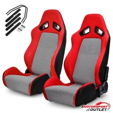 Universal Pvc Leather Reclinable White Racing Seats Universal Pvc Leather Reclinable White Racing Seats