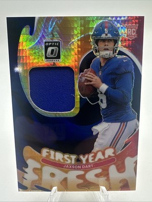 2025 Optic Jaxon Dart First Year Fresh Jersey Patch RC #FYFBH-JDA - Giants