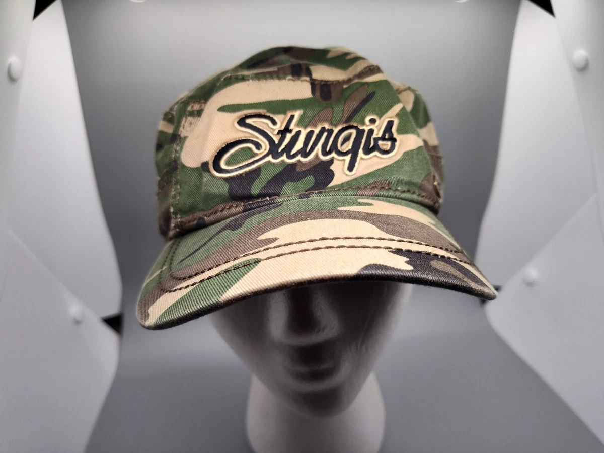 Vintage Y2K Peter Grimm Army Green Cadet Cap Camo Military Hat Size S KBK-1464 BLK S Cadet Army Military Fitted Botton Cap Basic  main image 4