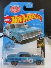 Diecast Hot Wheels 64 Chevy Chevelle Ss - 247250 Cyan Night Burnerz 1010