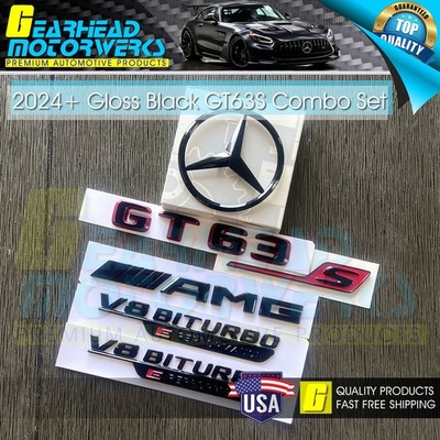 GT63S AMG Star Emblem V8 BITURBO E Performance Badge Set For Mercedes Benz X290
