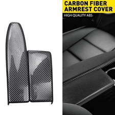 Fits 2008-14 Mercedes Benz C-Class W204 Console Lid Armrest Cover Carbon Fiber A