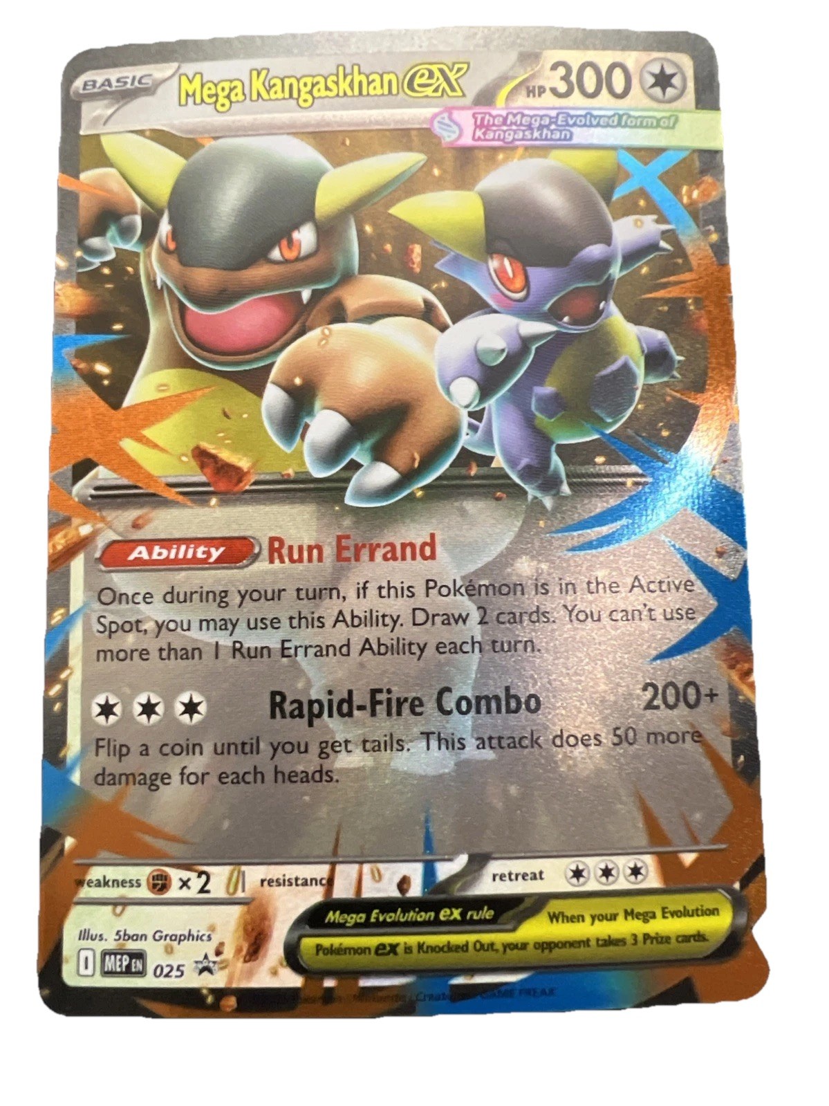 Pokémon TCG Mega Kangaskhan ex 25 ME01: Mega Evolution Black Star Promo Card