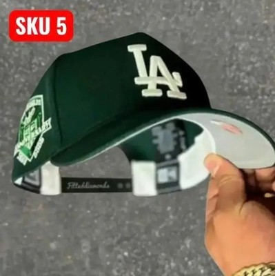 Dark Green Los Angeles Dodgers 9FORTY Snapback Hat, Cream Embroidered LA Logo