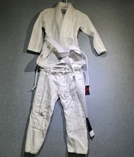 Moya Brand 025 Sanabul K1 Kids BJJ Gi White 100% Cotton Jiu Jitsu Uniform