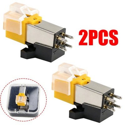 2pcs for Audio Technica  AT-91 AT3600L cartridge generic Yellow Diamond Stylus#