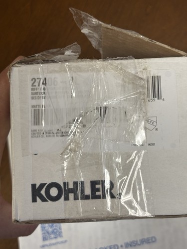 KOHLER 27406-BL Riff Wall-Mount Bath Spout Diverter Slip-Fit Connection Faucet - Picture 9 of 10