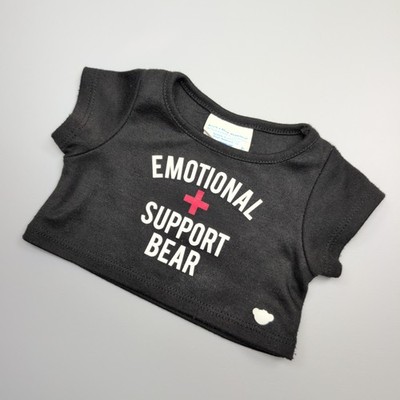 Build A Bear schwarz emotionale Unterstützung Bär Kurzarm T-Shirt Oberteil