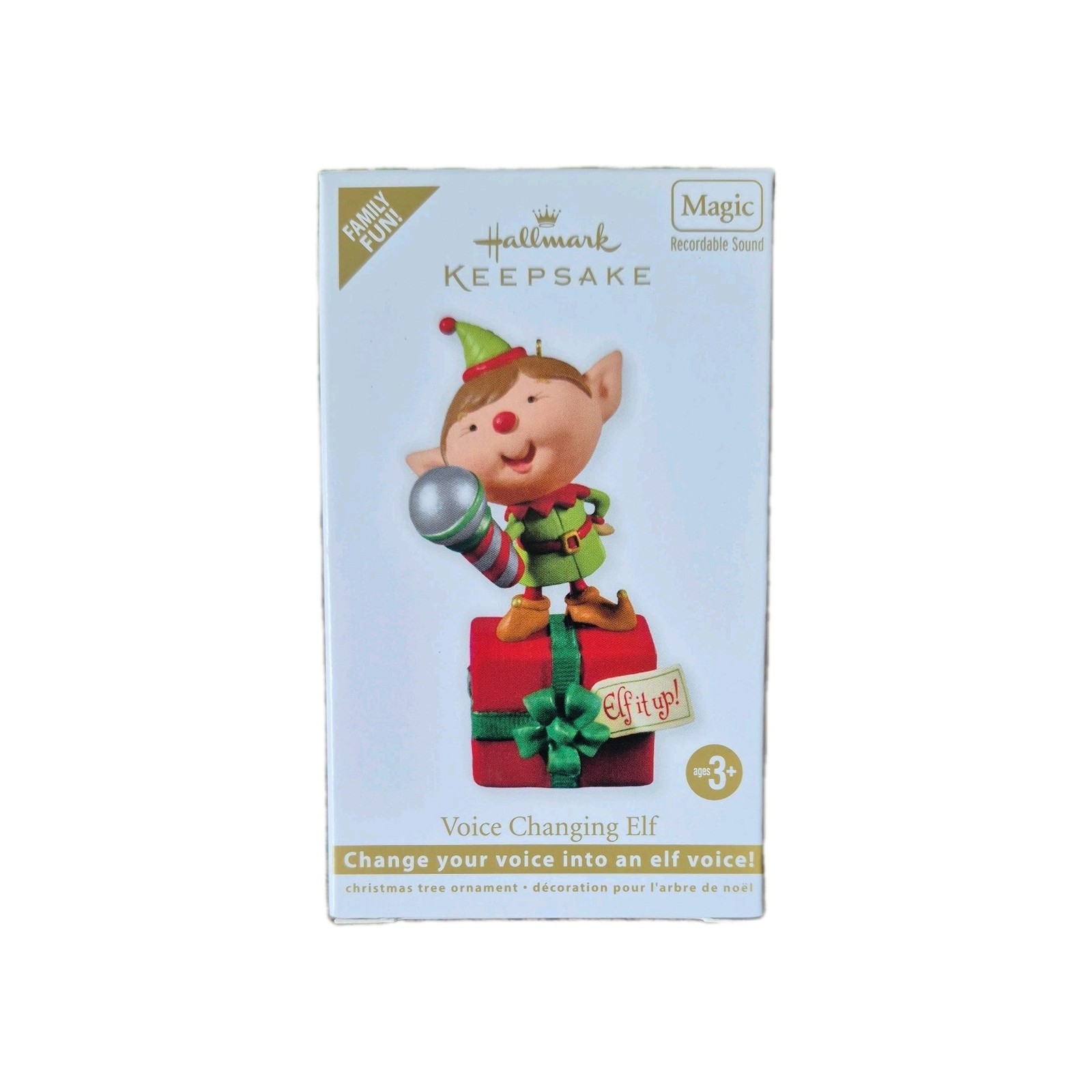 2012 Hallmark Magic Voice Changing Elf Keepsake Ornament NIB