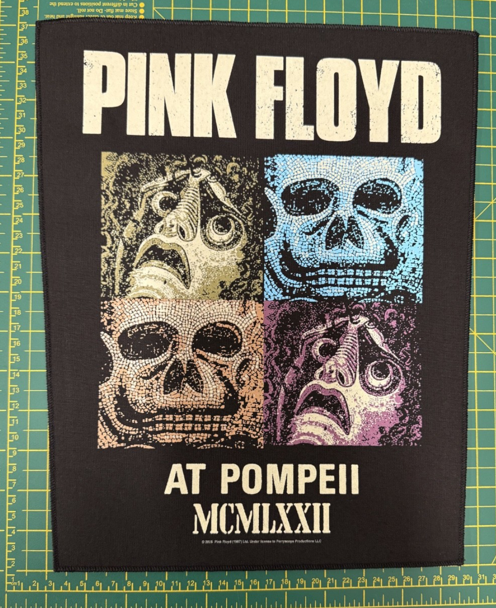 Pink Floyd Mosaics Live At Pompeii Large Printed Back Patch Officially Licensed