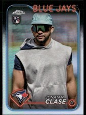 Jonatan Clase 2024 Topps Chrome Update Refractor Image Variation Toronto Blue