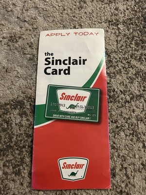 The Sinclair Card Credit Application Pamphlet Oil Gas Vintage 