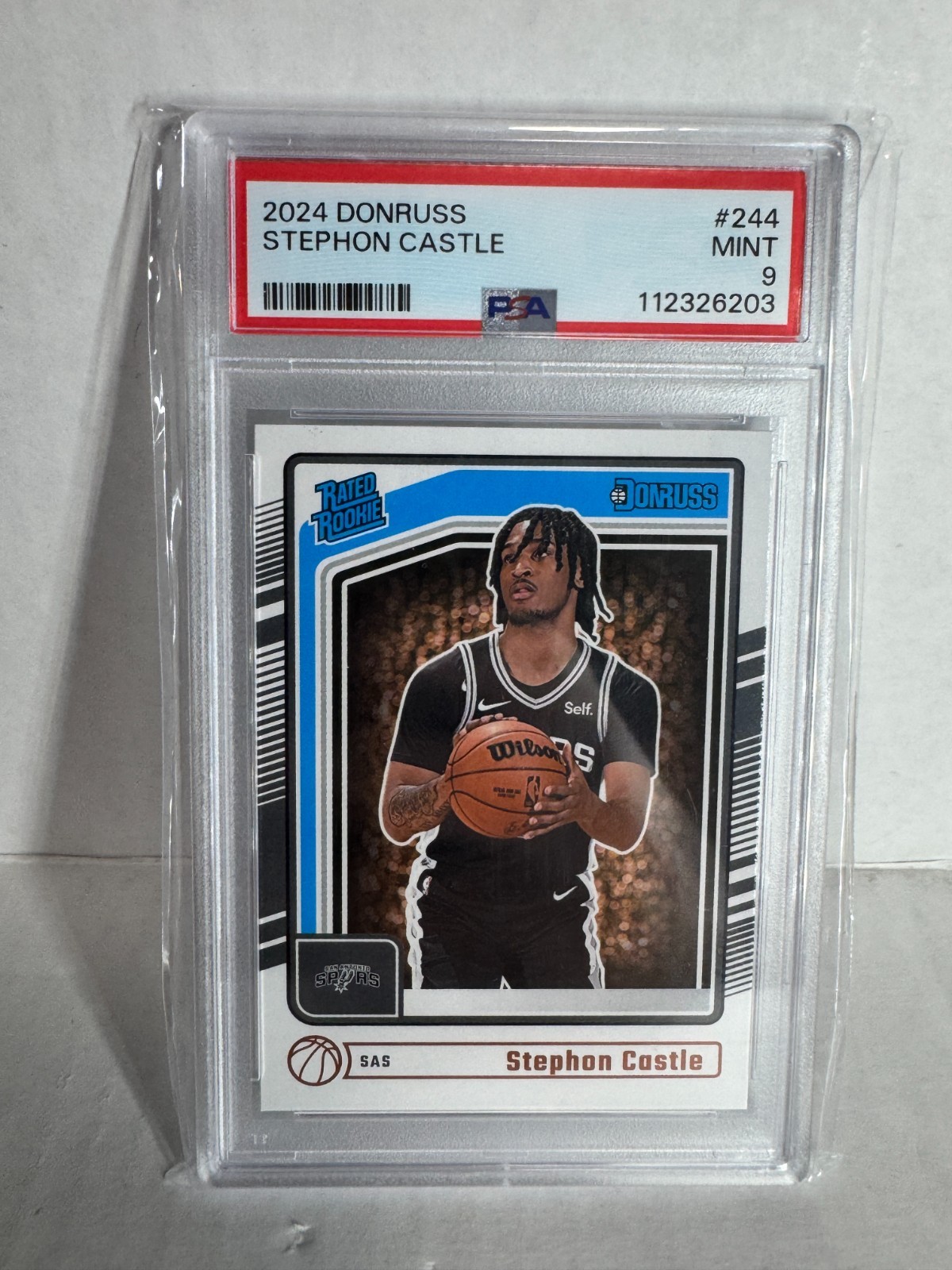 2024 PANINI DONRUSS #244 STEPHON CASTLE ROOKIE RC PSA 9