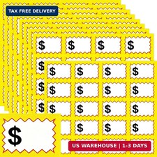 400 PCS Garage Sale Stickers, 2 x 3 Inch Removablecost Labels for Yard Sale  Ru