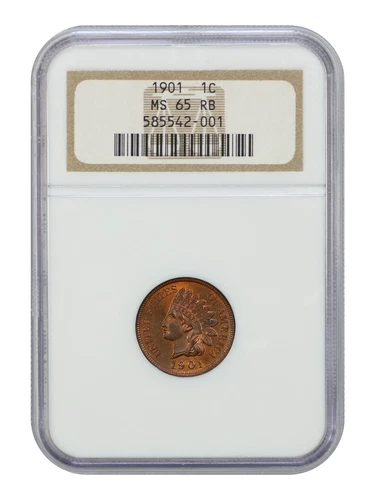 1901 1C NGC MS65RB - Indian Cent