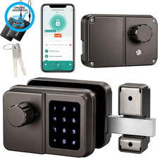 Smart Gate Lock, Outdoor Gate Lock for Fence & Garage Door, Electronic Keyless G