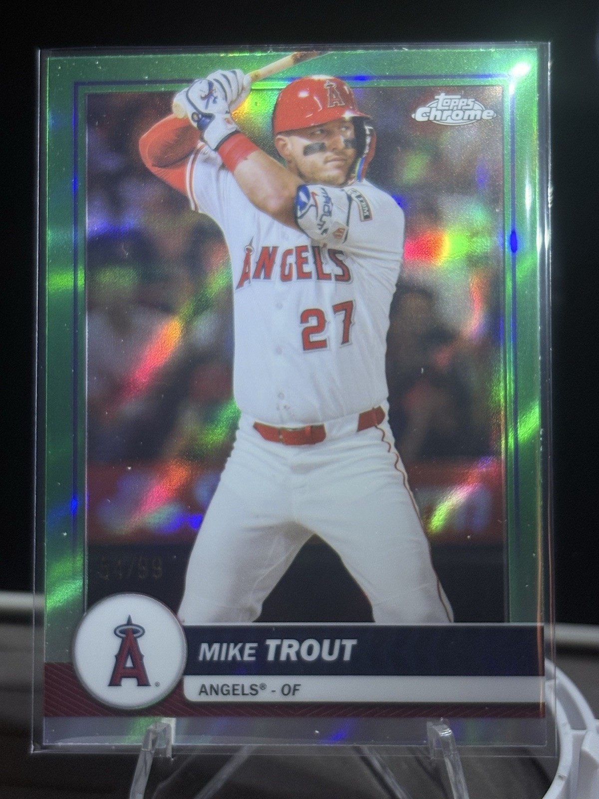 Mike Trout 2022 Topps Chrome #200 Green Refractor /99