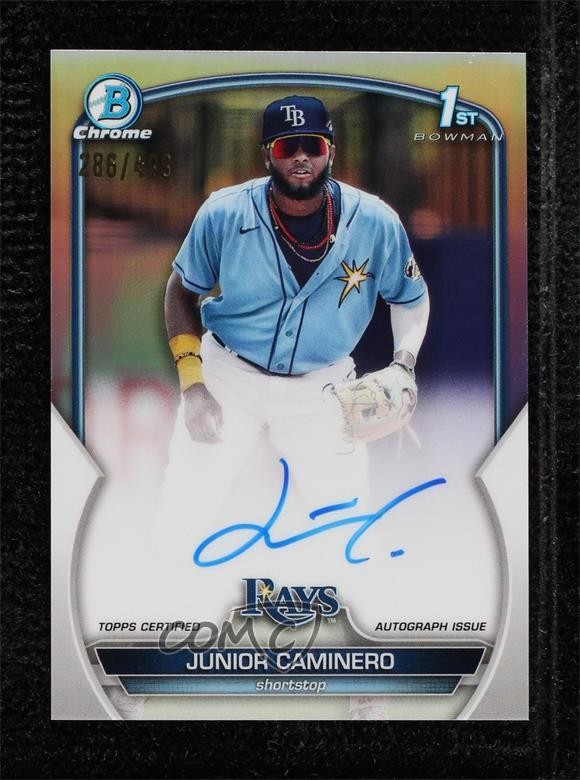 2023 Bowman Chrome Prospect Auto Refractor /499 Junior Caminero #CPA-JCR Auto