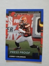 2017 Panini Donruss Blue Press Proof #100 Corey Coleman