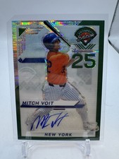 2025 Panini Prospect Edition Mitch Voit Autograph Green Pulsar Prizm /25 Mets