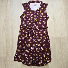 Y2k Floral Tie Button Fairy Western Cottage Boho Festival Vacation Dress M
