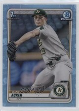 2020 Bowman Draft Chrome Sky Blue Refractor Dane Acker #BD-8 ut4