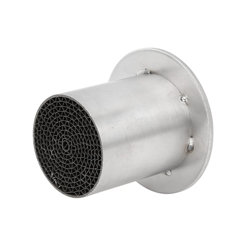 Deflector silenciador tubo escape moto universal 42mm tono plata Foto 4 de 4