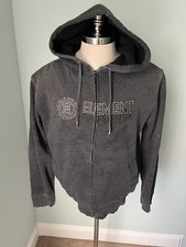 VTG Y2K Element Skate Hoodie Full Zip Sweatshirt Medium Gray Snowboard