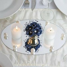 12" wide OVAL MIRRORS Party Wedding Centerpieces Wall Table Decorating Mirror