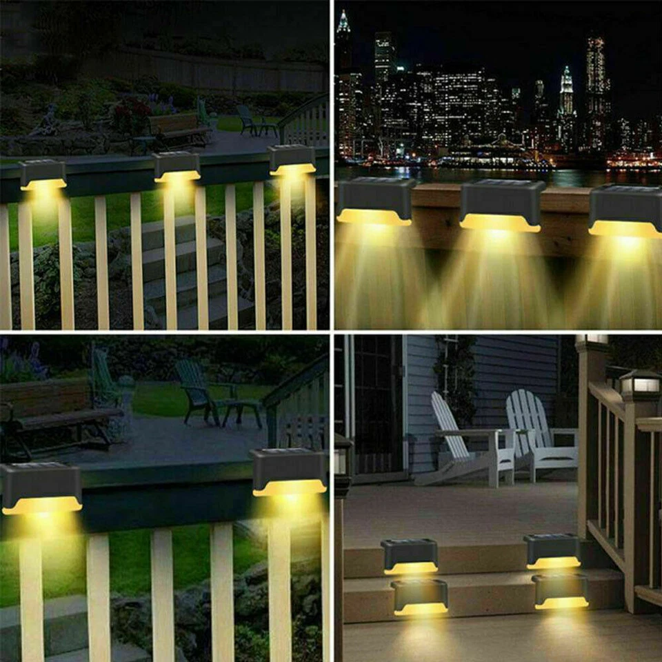Outdoor Solar LED Deck Lights Garden Path Patio Pathway Stairs Step Fence Lamp - Image 4 of 4