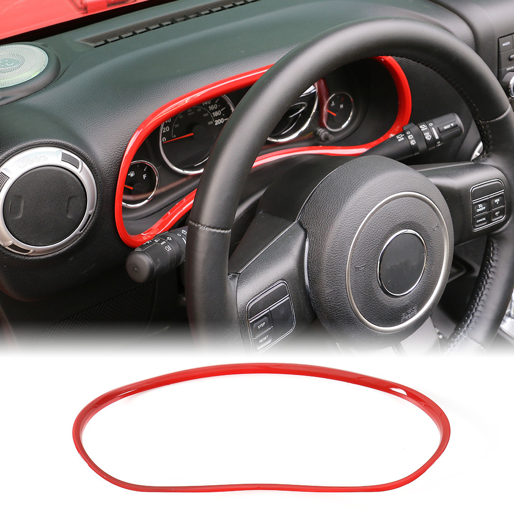 Red Dashboard Trim Bezel Cover for 2011-2017 Jeep Wrangler Accessories