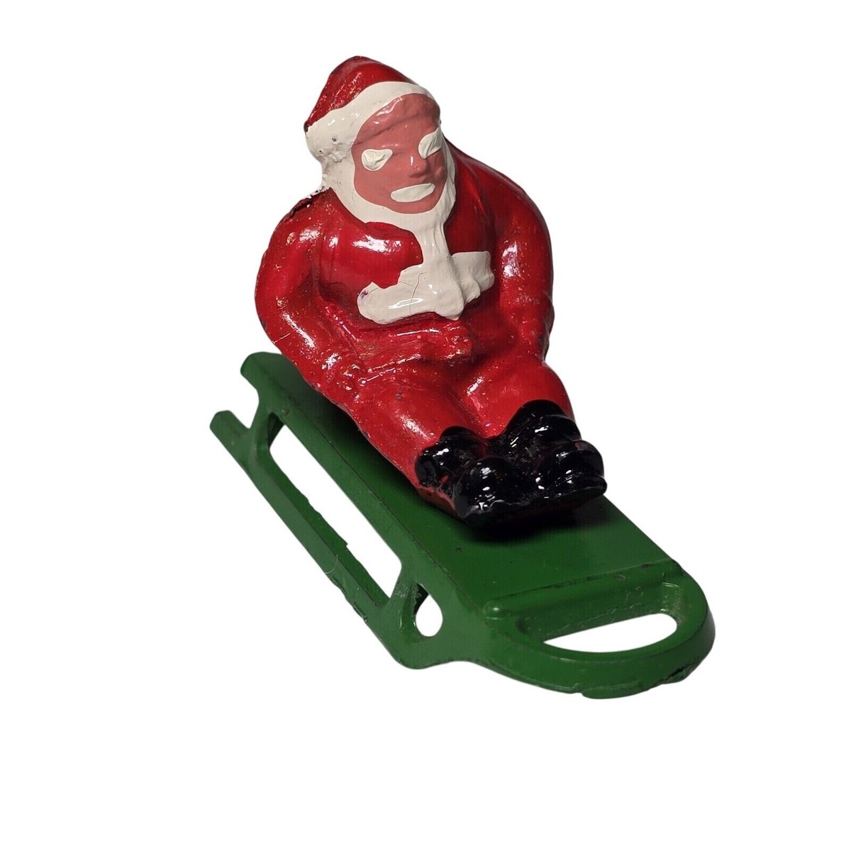 B194 Barclay Santa Sitting on Sled Toy Soldier Vintage