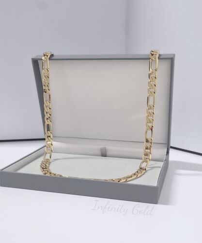 9ct Gold XP 10mm Figaro Chain, 24" Length, Gold Figaro Chain - 第 7/7 張圖片