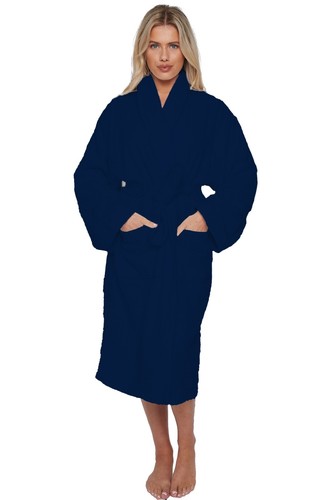 100% Cotton Soft Terry Towelling Mens Ladies Bathrobe Dressing Gown Womens Robe - Picture 33 of 127