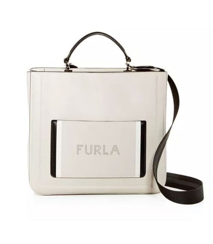 Bolso de Mano Furla Reale North South Grande Convertible Cuero Beige Cremoso - Imagen 10 de 18