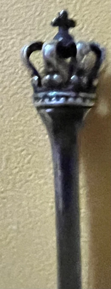 Cuchara corona de café Dansk Guldindustr DGHallmarked Dinamarca Sterling Demi Foto 2 de 4