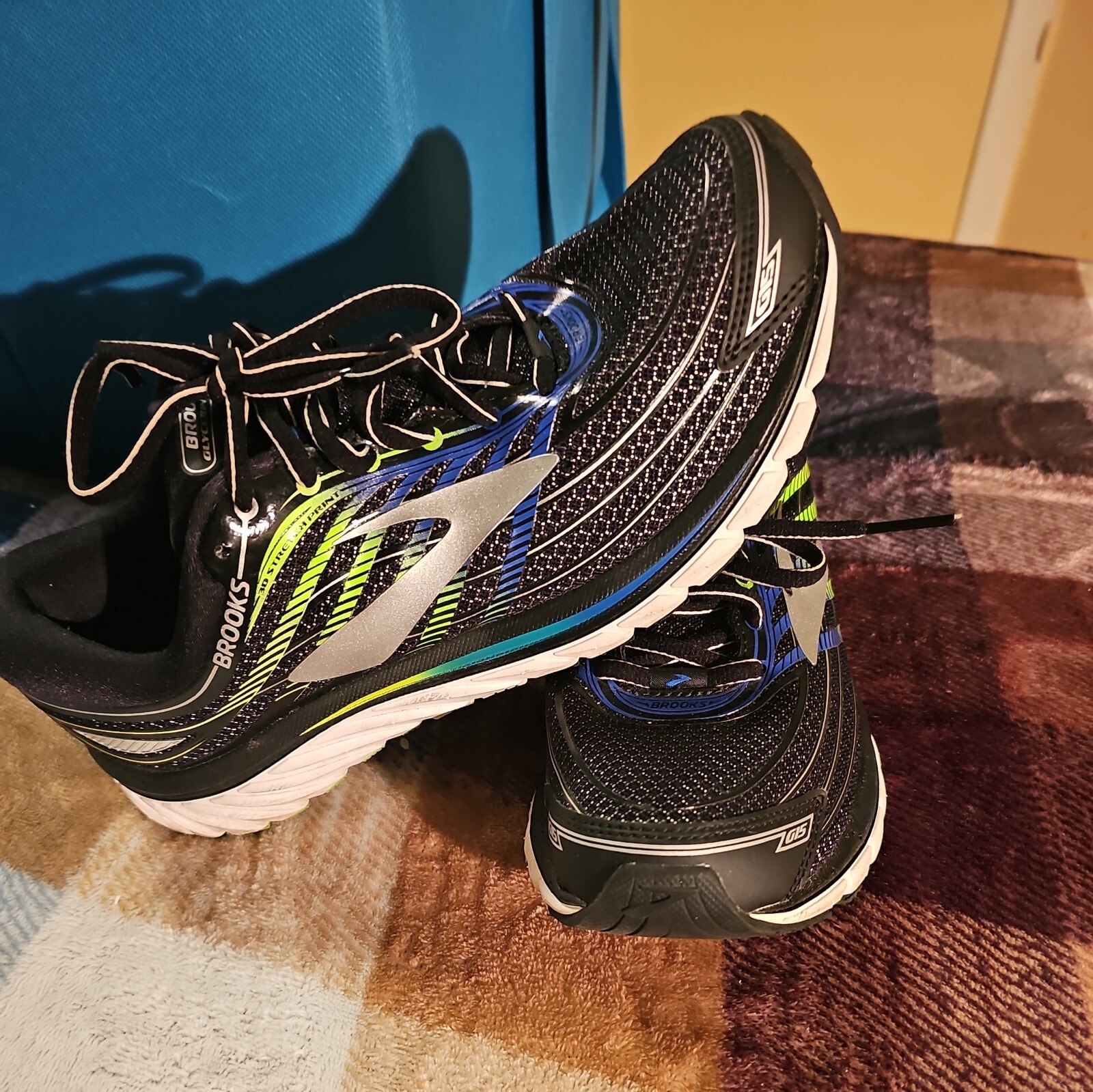 SAOLA Scarpe da corsa sportive Brooks uomo Glycerin 15 nero blu verde taglia 11 5