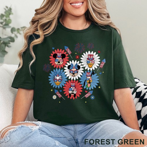 Disney Friends Floral 4Th Of July Shirt, Disney 4Th Of July Shirt, , 201441 - Picture 8 of 24