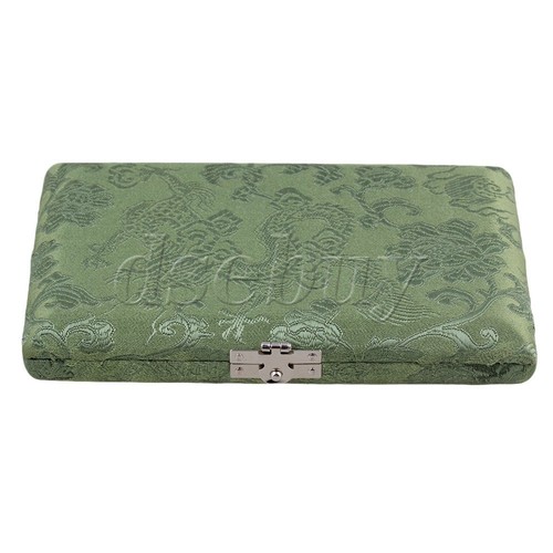 Green Bassoon Reed Box Case with Flannel Slot Hold Bassoon 6Reeds