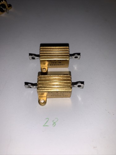 CAL-R MC100 10 Watt 1000 Ohm 1% RE65G1001 Resistors New Pack Of (2) - Picture 2 of 12