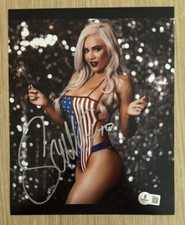 SCARLETT BORDEAUX WWE SIGNED 8X10 PHOTO BECKETT BAS