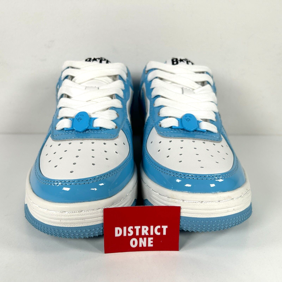 A Bathing Ape BAPE Bapesta Patent Leather Blue White Sax A Bathing Ape BAPE Bapesta Patent Leather Blue White Sax
