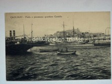 CAGLIARI piroscafo nave porto Castello vecchia cartolina