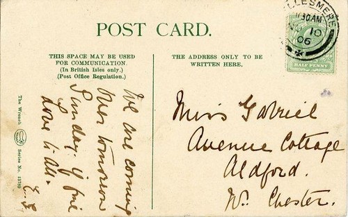PRINTED POSTCARD OF SALOP ROAD, OSWESTRY (NEAR SHREWSBURY), SHROPSHIRE BY WRENCH - Picture 2 of 2