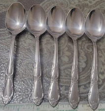 Wm A Rogers Stainless Oneida LTD FENWAY DAYDREAM 6.5" TableSpoons Set Of 5