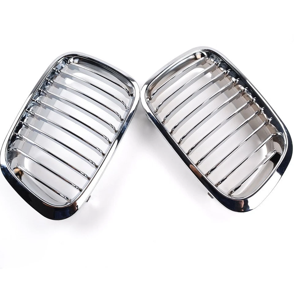 Parrilla delantera cromada para BMW E46 1998-2001 sedán 320i 323i 325i 328i 330i Foto 4 de 4