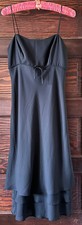 DAVID'S BRIDAL Black Sleeveless Strappy Formal Dress Size 8 Empire Waist Midi